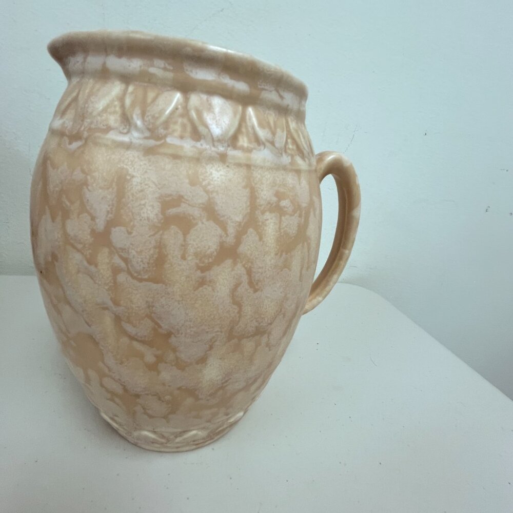 Douglas Pottery England Spongeware pitcher Vintage water milk jug